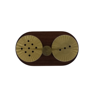 2'li altın kaplama ceviz tuzluk seti